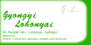 gyongyi lohonyai business card
